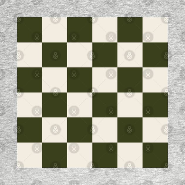 Checkered (Dark Olive Green) by summer-sun-art